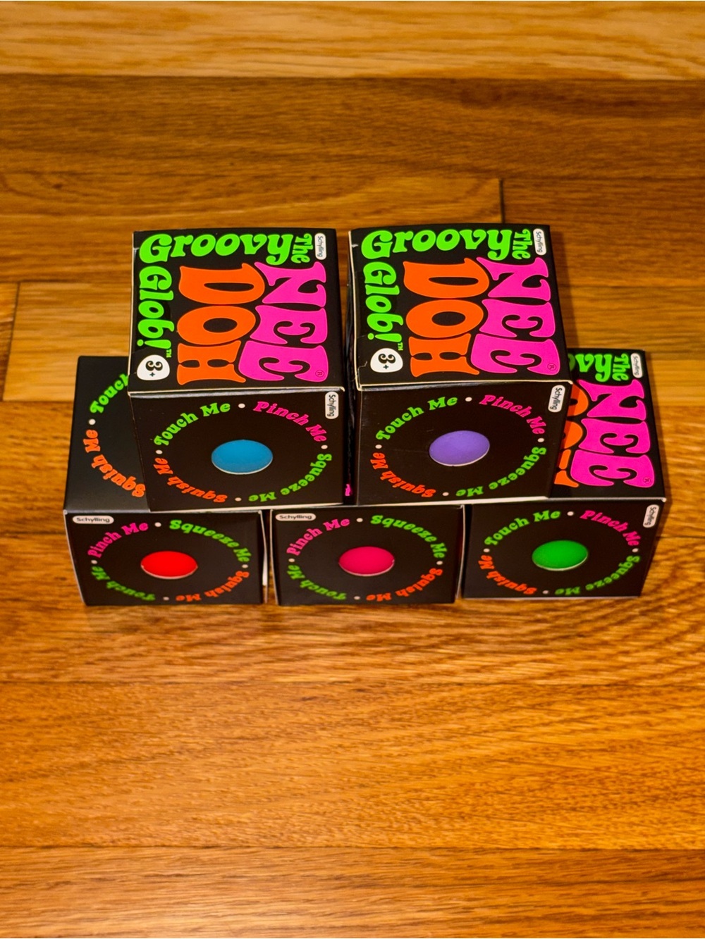 NEW Schylling NeeDoh Groovy Glob Sensory Squishy Toys - RAINBOW Multi Color Set